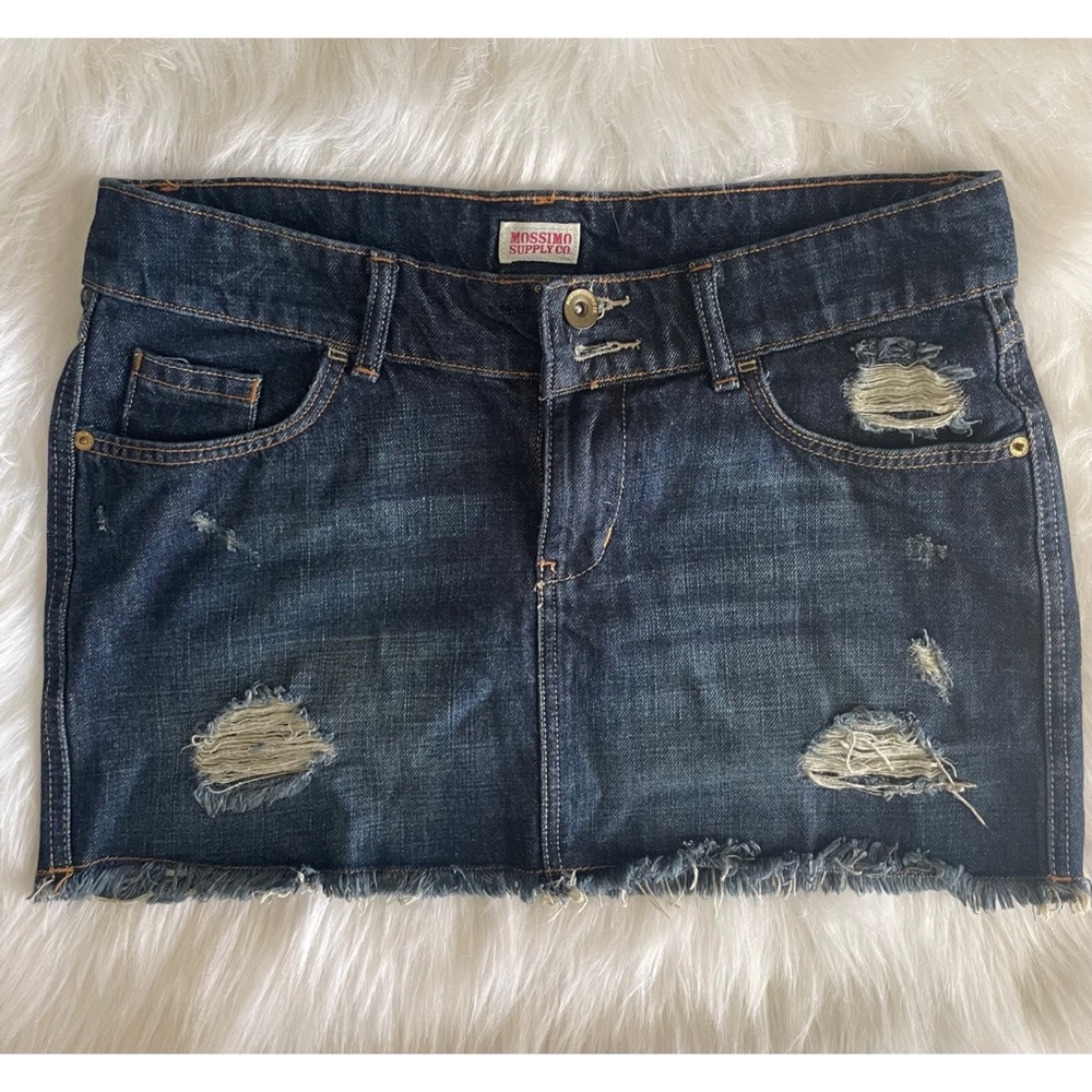 Almost new Mossimo Supply Co. denim destroyed mini skirt